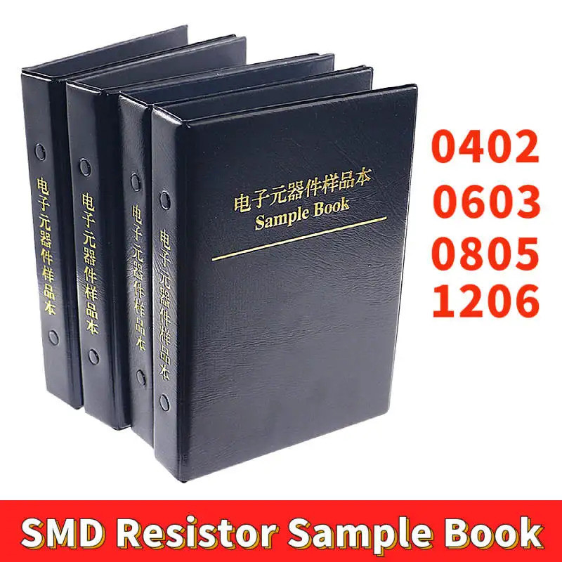 0402 0603 0805 1206 1% SMD SMT Chip Resistor Assortment Kit 170 ค่าหนังสือตัวอย่าง