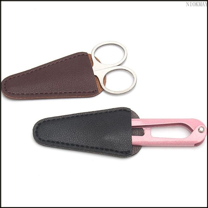 NIOK กรรไกร Sheath ทนต่อการสึกหรอหนังกรรไกรปกแบบพกพามัลติฟังก์ชั่ตัดเครื่องมือความงามฝาครอบป้องกัน