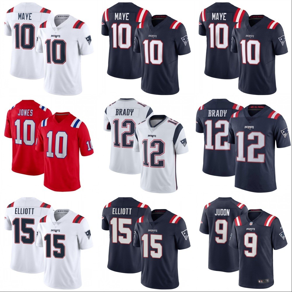 เสื้อรักบี้ เสื้อปักลาย Patriots Patriots 12 #BRADY 10#MAYE #15