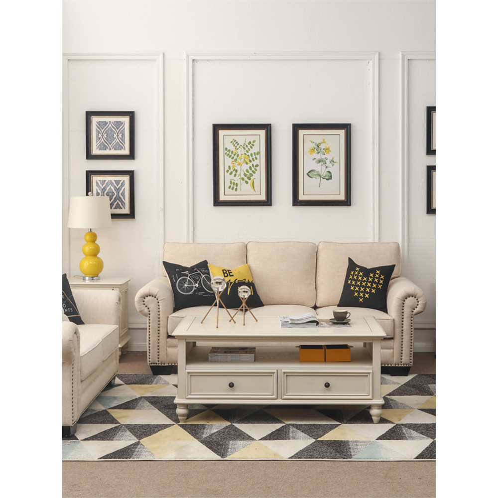 Yaran ตกแต่งบ้านขนาดเล็กอเมริกันโซฟาผ้า Country Retro เฟอร์นิเจอร์อพาร์ทเมนท์ขนาดเล็กคลาสสิกผ้าฝ้ายผ