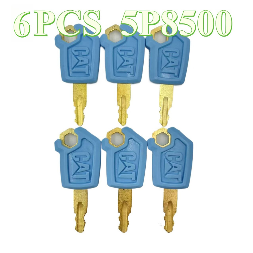 6PCS สีดํา 5P8500 สําหรับ CAT 5P8500 Heavy อุปกรณ์คีย์ Excavator จุดระเบิด Key Excavator อุปกรณ์เสริ