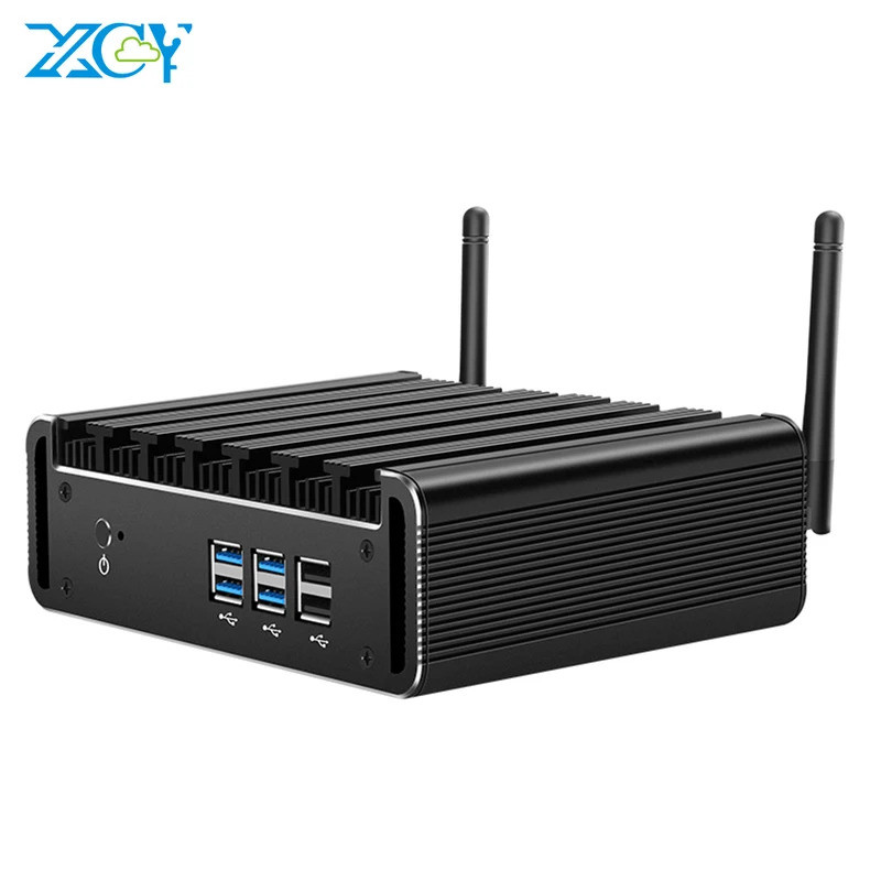 XCY X31Y Fanless Mini PC Intel Core โปรเซสเซอร์ i7 5500U i5 5200U i3 5005U WiFi Gigabit Ethernet Win