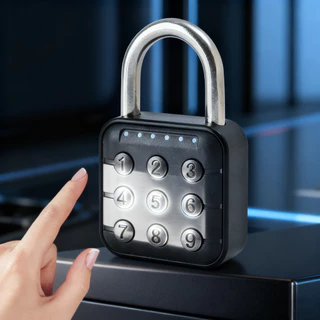 ล็อคลายนิ้วมือ Keyless Security กันน้ําสมาร์ทกุญแจลายนิ้วมือป้องกันการโจรกรรมแบตเตอรี่