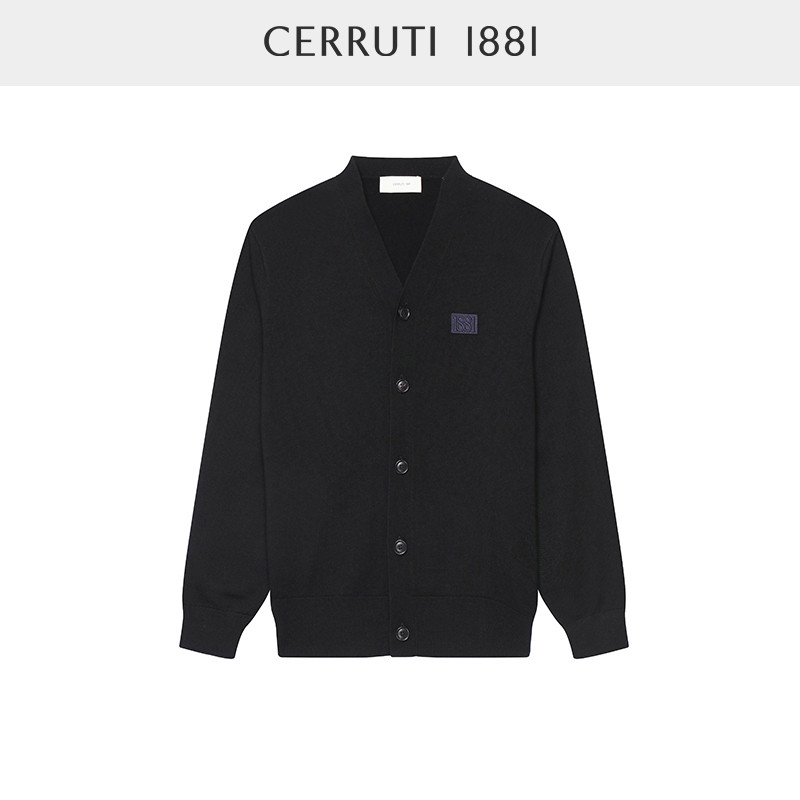 CERRUTI 1881 สเวตเตอร์ผู้ชาย สำหรับฤดูใบไม้ร่วงและฤดูหนาว ทำจากขนสัตว์บริสุทธิ์ รหัส C4667EI011