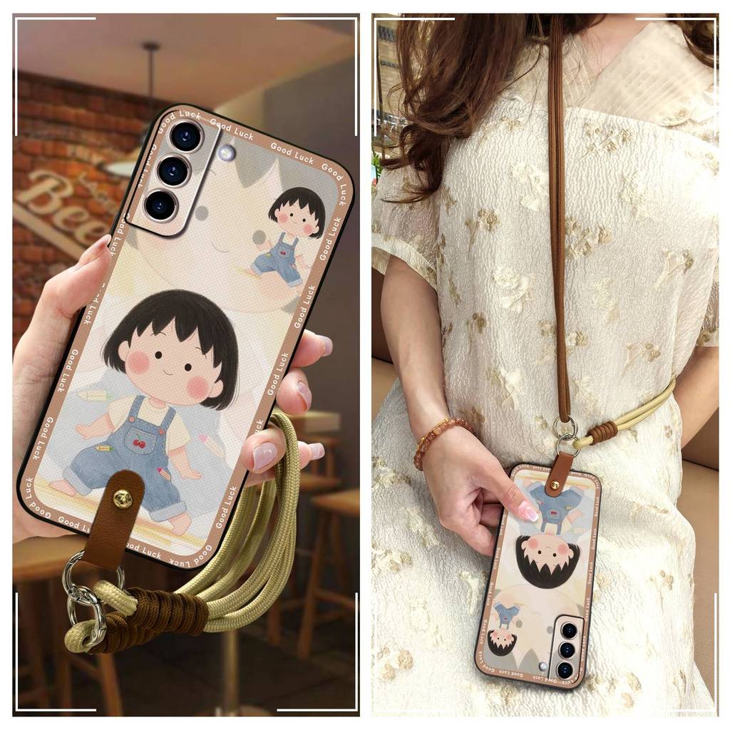 TPU Crossbody เคสโทรศัพท์สําหรับ Samsung Galaxy S21 Plus/S21+/SM-G996 Full wrap ฝาหลังกันกระแทก Graf