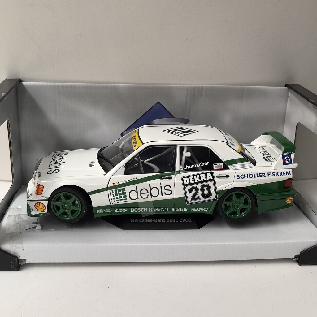 SOLIDO 1/18 MERCEDES BENZ 190E EVO2 #20 โมเดลรถโลหะผสมเบนซ์. สามารถเปิดซ้ายขวาประตูล้อหน้าสามารถ Ste