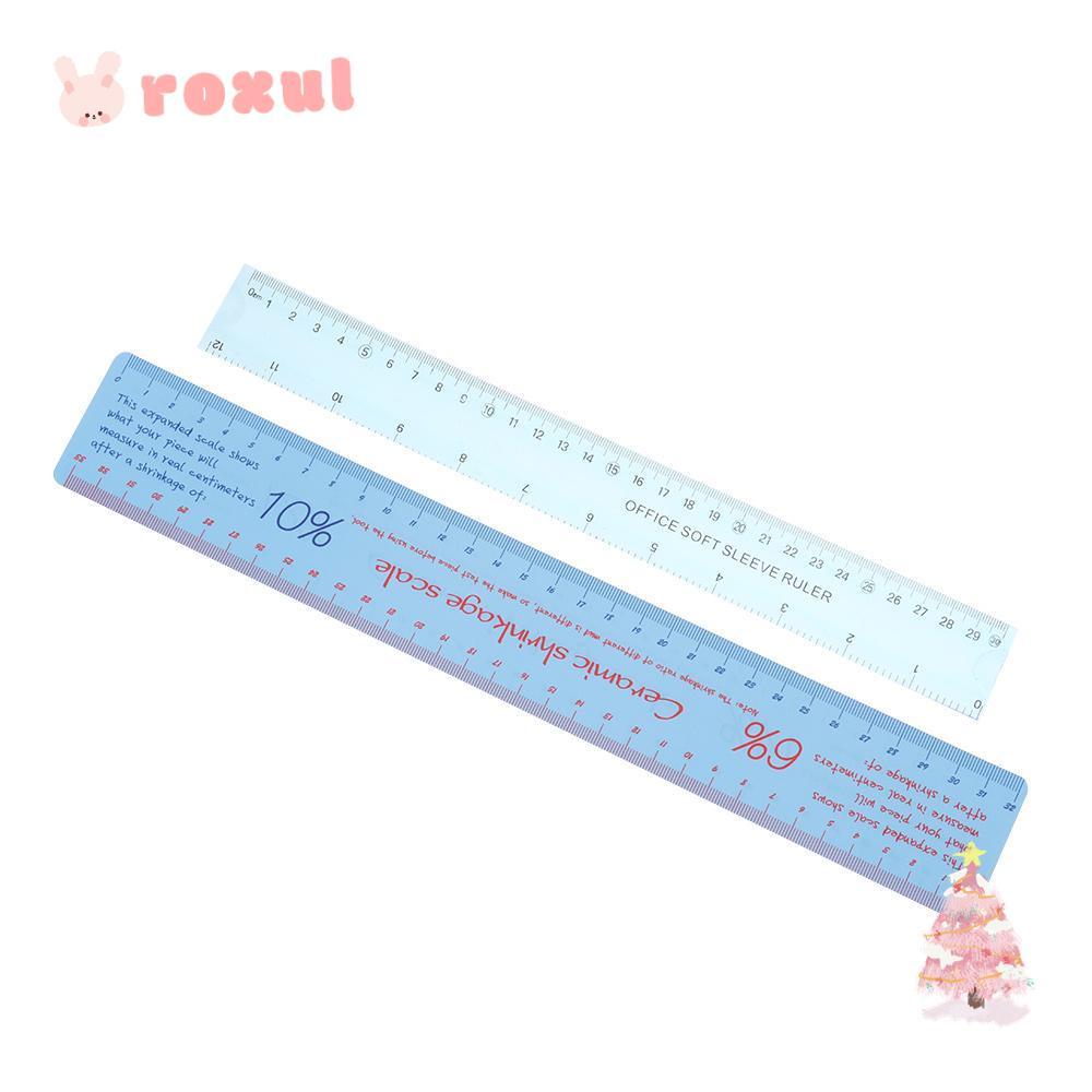 ROXUL ไม้บรรทัดวัดเซรามิก, 32*3.7 ซม.Sky-blue เซรามิค Shrinkage Scale ไม้บรรทัด, ไม้บรรทัดเครื่องปั้