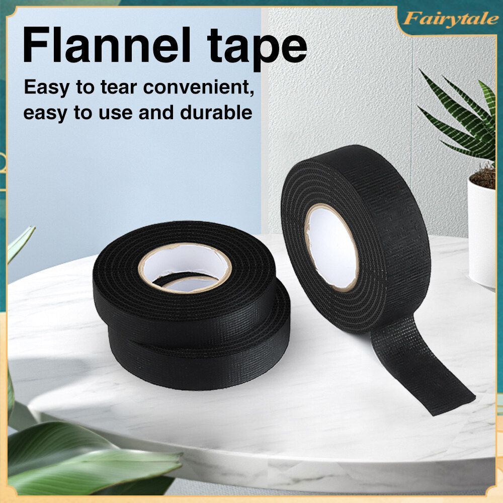 ❀ เทปพันสายไฟ ROMAHOME 15 ม. เทปพันสายไฟแบบผ้าฟลานเนล / เทปพันสายไฟแบบมีกาวในตัวที่แข็งแรง เทปพันสาย