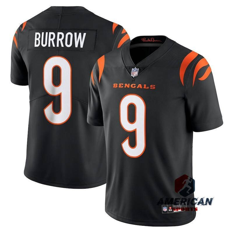 เสื้อแข่ง NFL Cincinnati Bengals สําหรับผู้ชาย Joe Burrow Orange Limited เสื้อฟุตบอล
