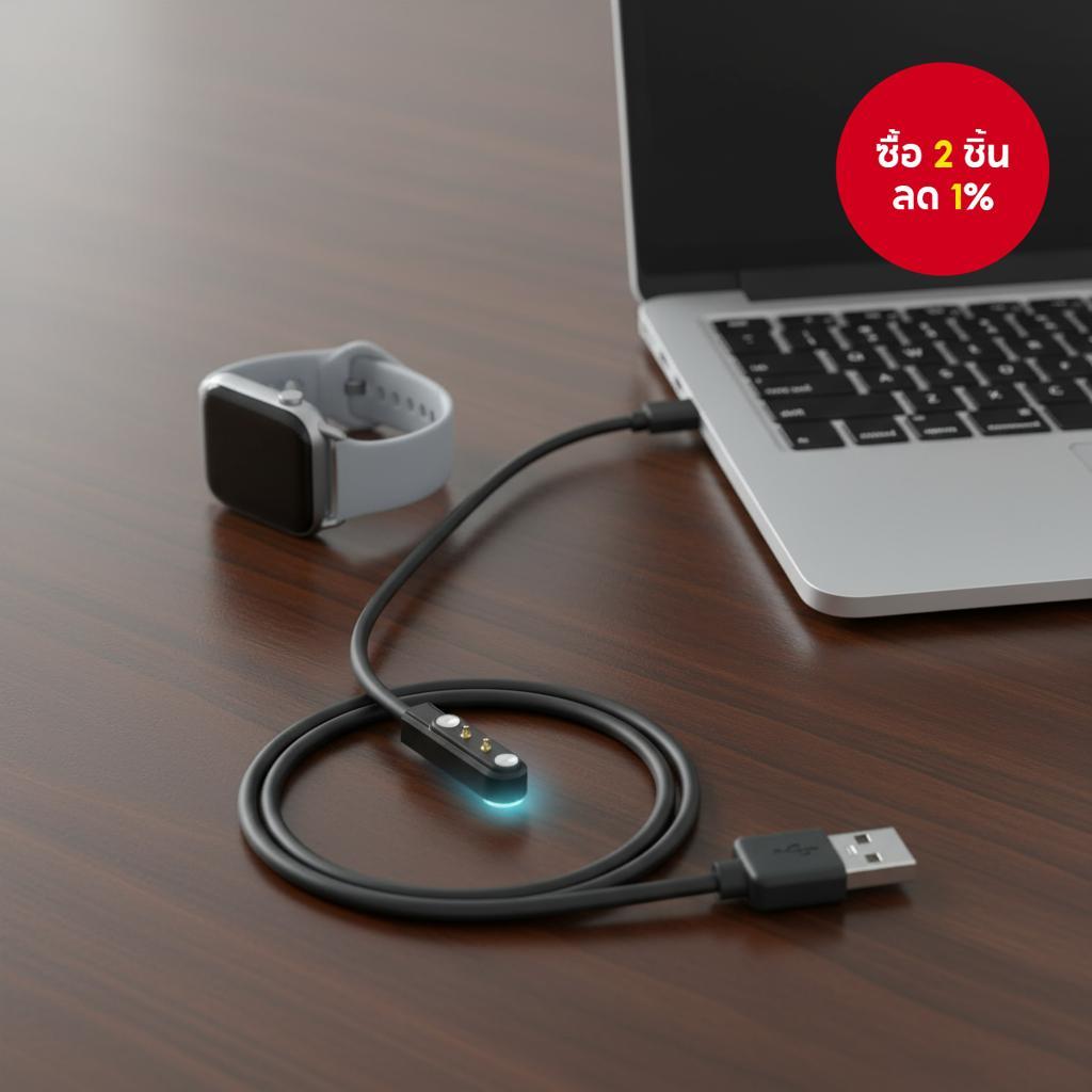สายชาร์จสมาร์ทวอทช์แม่เหล็ก 2 พิน, สายชาร์จ USB สําหรับเปลี่ยน GS10/FA58/Y68/MW08/GT1/GT2/GT3/HW11/A