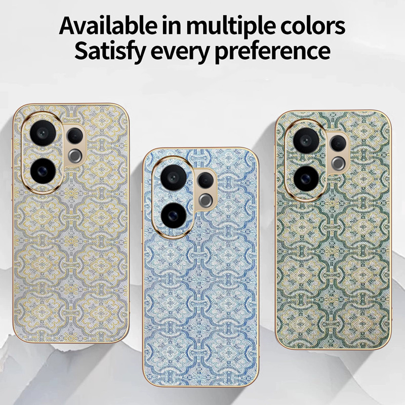 เคสสําหรับVivo X200 FE Y200 Y04 Y04S Y29t Y29S Y29 Y39 Y400 Good-LookingคลาสสิกหนังElectroplated TPU