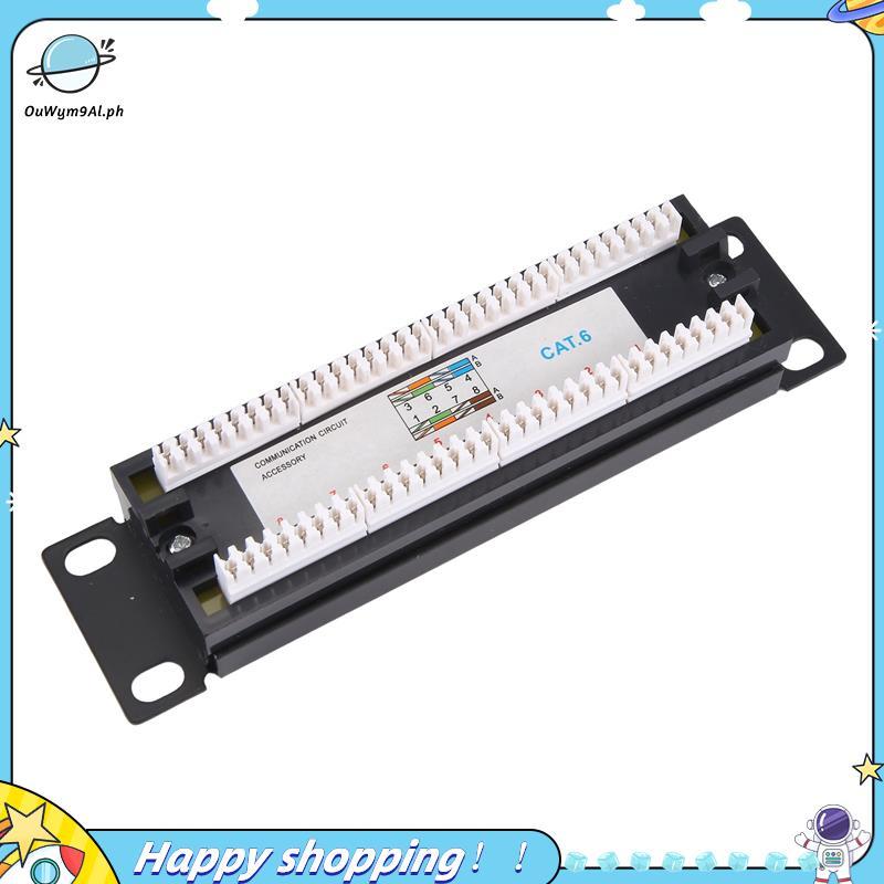 ouwym9alCAT6 8 พอร์ต Patch แผงแร็คเครือข่าย 6.89 นิ้ว 1U Rack Mount พร้อม RJ45 ซ็อกเก็ตสําหรับครัวเร
