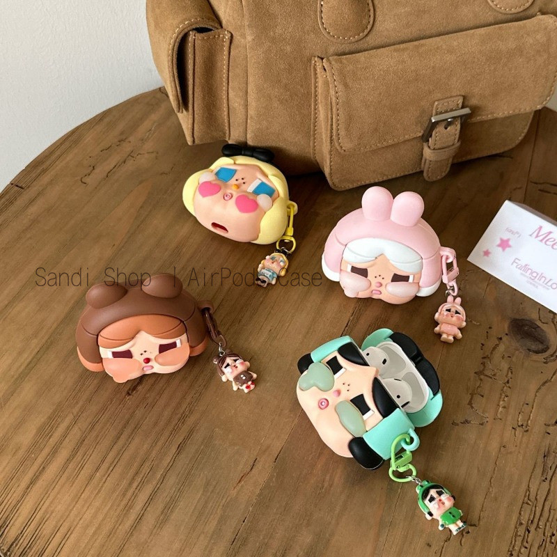 น่ารักการ์ตูน Crybaby 4/4anc กรณี สําหรับ AirPods 1/23/Pro Pro2 กรณี AirPods 3 ซิลิโคนนุ่มชุดหูฟังไร้สายบลูทูธ Anti drop AirPods Pro2 กรณี