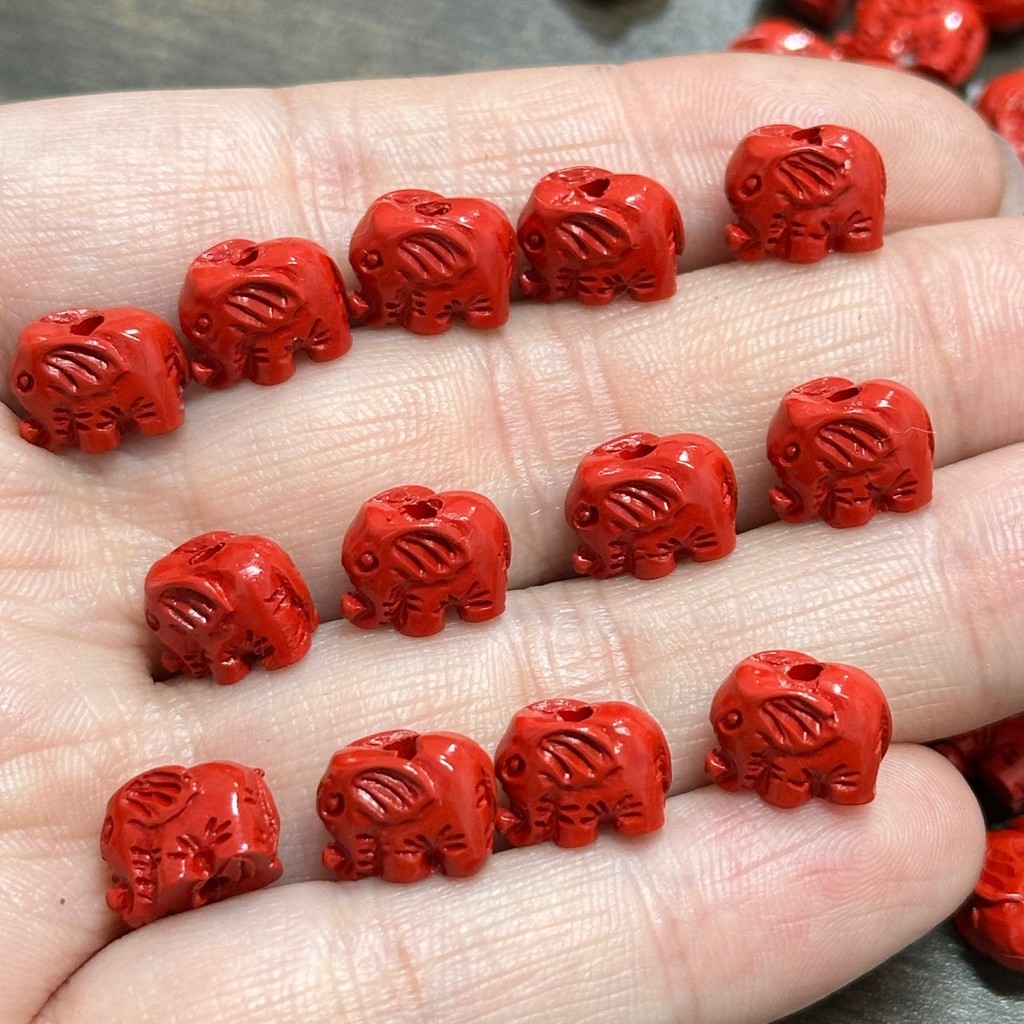 มือสร้อยคอลูกปัดสีแดงสำหรับเด็ก ออกแบบเองด้วยเชือกทำมือ STW6