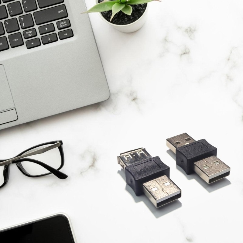 อะแดปเตอร์ตัวแปลง USB 2 0 คู่ Fine 1 คู่โครงสร้างไฮบริดพลาสติกซิงค์ข้อมูลอย่างรวดเร็ว 480Mbps School