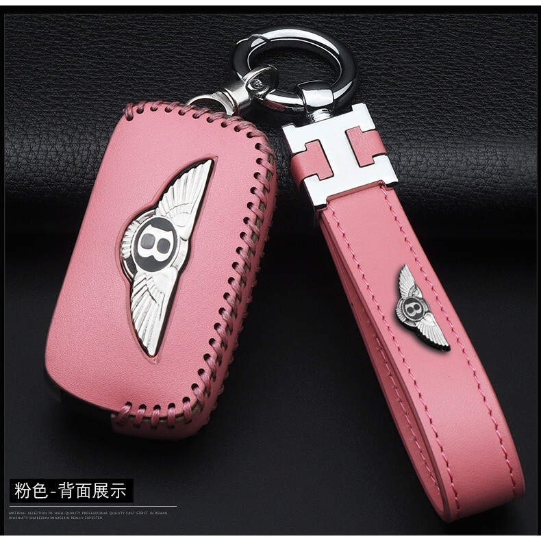 [Sg Seller]New Bentley Key Case Elegant Mushang Continental Flying HighEnd Car Men Women Genuine Lea