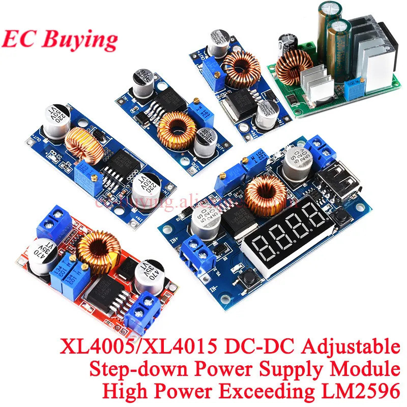 XL4015 XL4005 5A DC to DC CC CV แบตเตอรี่ลิเธียมขั้นตอนลงชาร์จบอร์ด Led Power Converter Charger Buck