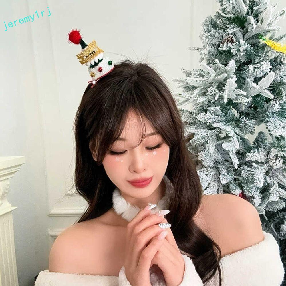 JEREMY1RJ กิ๊บติดผมหมวกคริสต์มาส, Merry Christmas Decor Bowknot เด็ก Deer antler กิ๊บติดผม, เลื่อมที