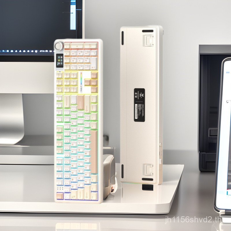 Tarantula F108Pro คีย์บอร์ดแบบมีสายที่กําหนดเองสําหรับเล่นเกมสามโหมดบลูทูธไร้สาย RGB108-Key Full HMC