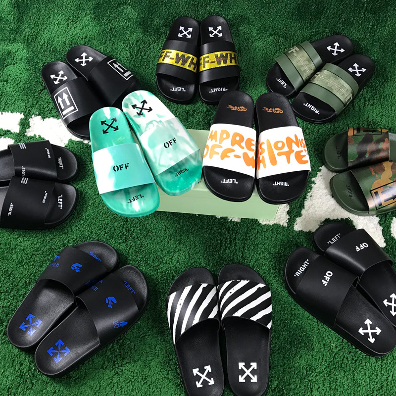 จดหมายสไตล์ใหม่ผู้ชายกันลื่นกลางแจ้งสวมใส่ถนนสวมรองเท้าแตะชายหาดคู่ผู้หญิงฤดูร้อน