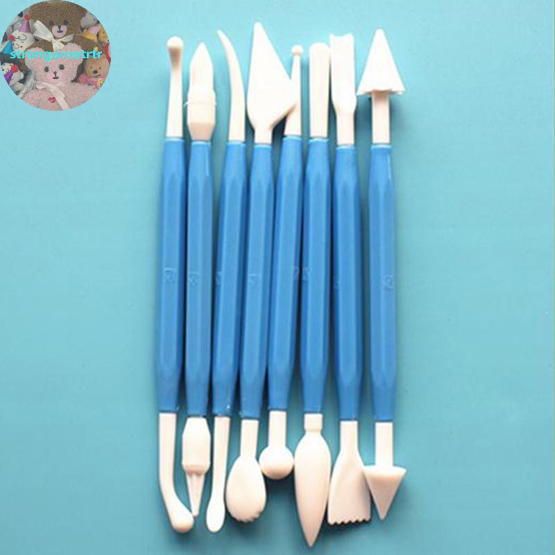 Strongaroetr เด็กเครื่องมือประติมากรรมดิน Fimo Polymer Clay เครื่องมือ 8 ชิ้นชุดของขวัญสําหรับเด็ก
เ