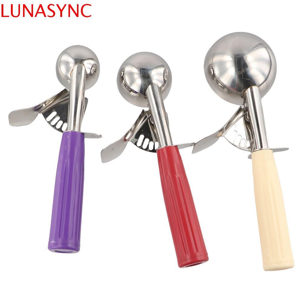 LUNASYNC Ice Ball Spoon Kitchen Cookies Rice Stainless Steel Dough Food Portioner Cutter