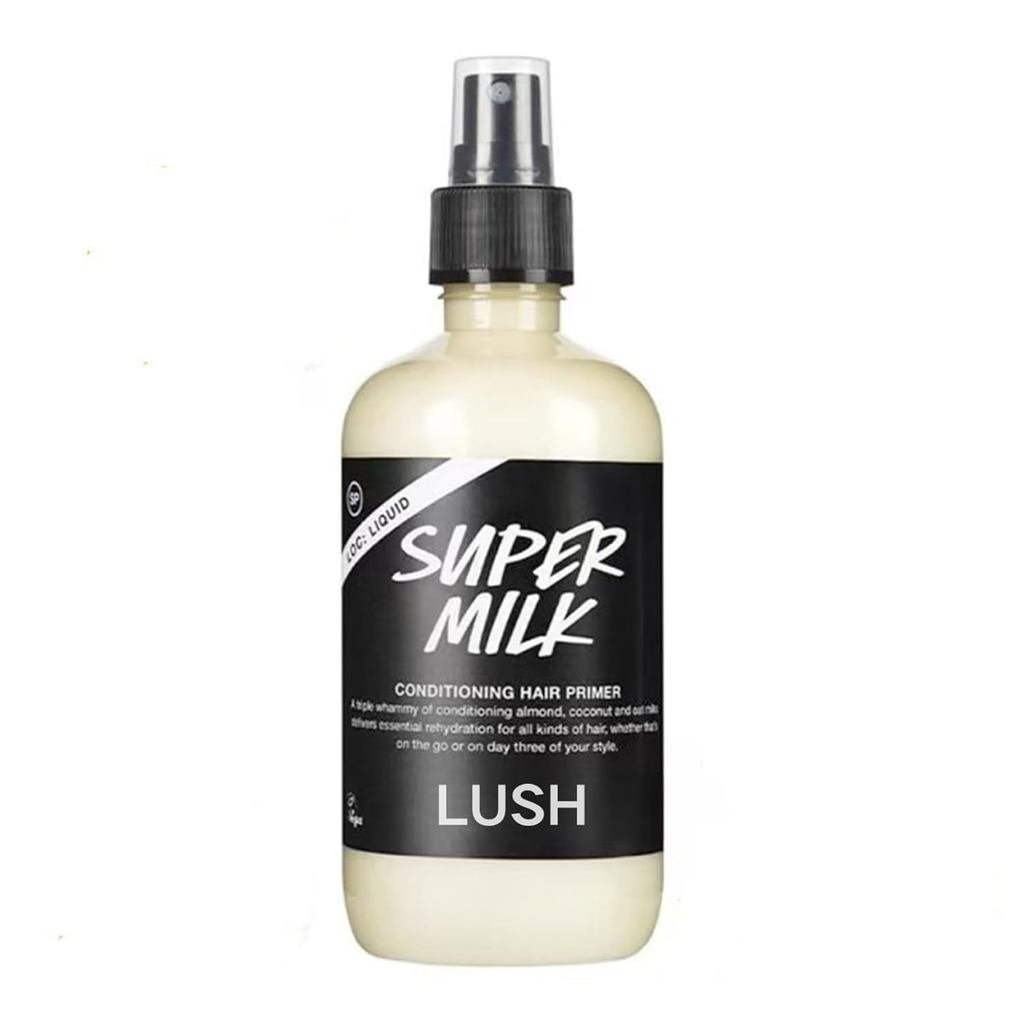 LUSH Super Milk Hair Primer & Leave-In Conditioning Spray | สูตรวีแกนสําหรับ Detangling กันความร้อน 