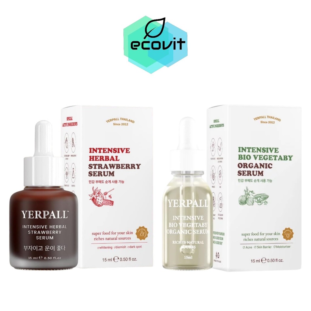 เซรั่มสตอเบอรี่ เยอร์พาล [15 ml.] Yerpall Strawberry Serum /เซรั่มผัก เยอร์พาล [15 ml.] Yerpall Bio Vegetaby Serum
