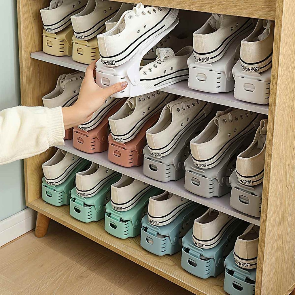 ที่วางรองเท้า Duckbill ชั้นวางรองเท้าความสูงถาดรองเท้าที่กําหนดเองประหยัดพื้นที่ SA123