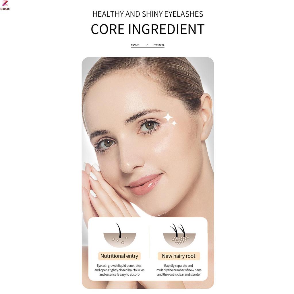 Eyelash Growth Serum Anti Eyelash Fall Off Nourishing Serum สําหรับขนตายาวหนาและคิ้ว