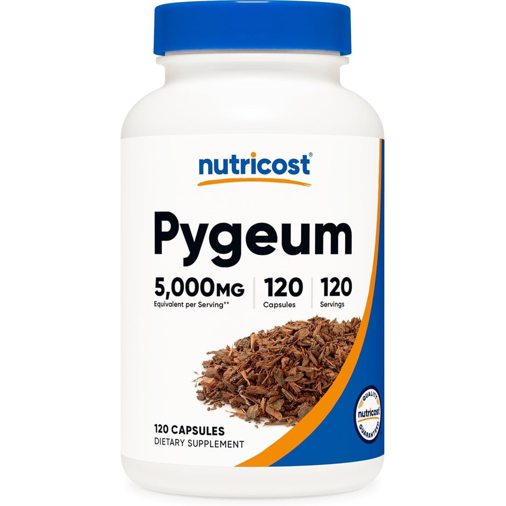 Nutricost Pygeum Extract 5000mg Equivalent, 120 Capsules (from 500mg of 10:1 Extract) - Veggie Capsu