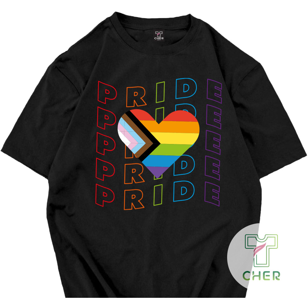 เสื้อ LGBTQ เดือนPRIDE ผ้าคอตตอน 100%