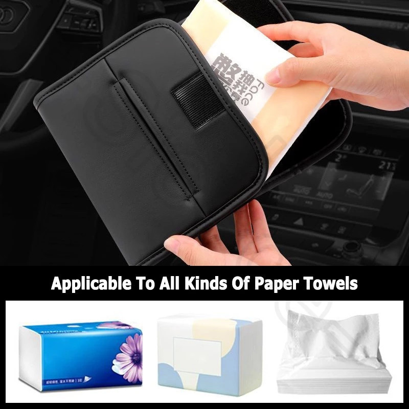 JAECOO รถเนื้อเยื่อกล่องหนังคอนโซลกลางรถคอนโซลกล่องผ้าเช็ดปาก Sun Visor มัลติฟังก์ชั่ติดตั้งรถอุปกรณ์เสริมสําหรับ JAECOO J7 J8 J6 J5 7 6 5 EV - รูปที่ 4