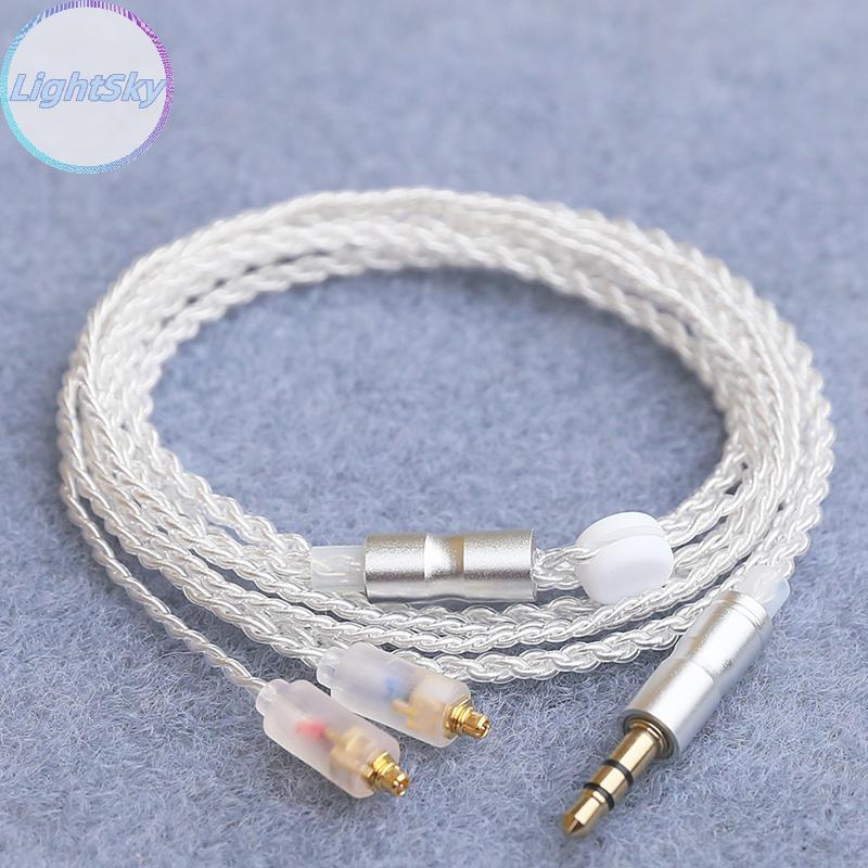 LightSky HiFi หูฟังอัพเกรดสาย MMCX 3.5 มม.1.2 ม.สายชุบเงินสําหรับ IE200/IE300/IE600/IE900/ N5005/N30