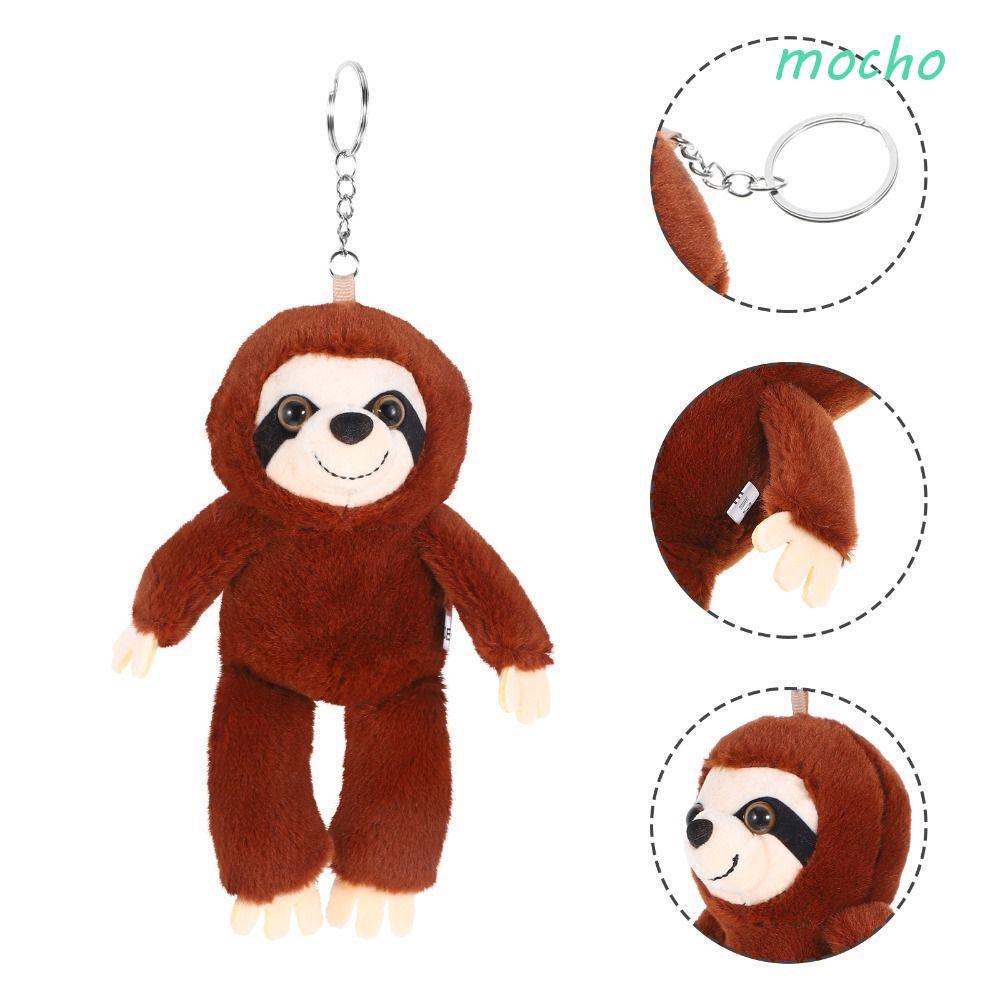MOCHO Sloth จี้ขนาดเล็ก,ตุ๊กตาสัตว์ตุ๊กตานุ่มตุ๊กตา Sloth พวงกุญแจ,น่ารักพวงกุญแจจําลองกระเป๋า Charm