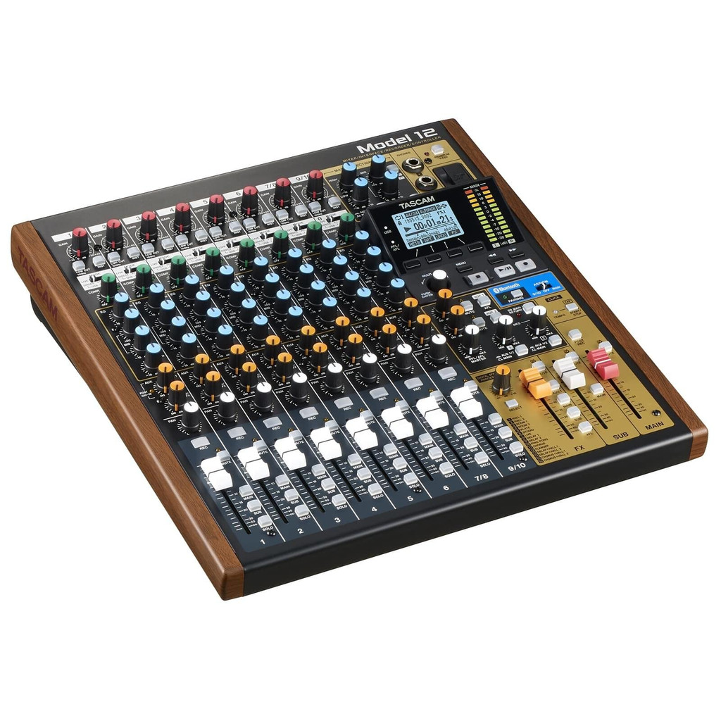 TASCAM Model 12 12แทร็ค MTR USB ออดิโออินเตอร์เฟส DAW คอนโทรลเลอร์ HUI/MCU MIDI Pro Tools Logic Pro 