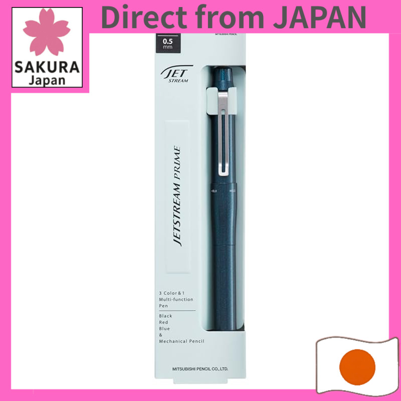 Mitsubishi Pencil Jetstream Prime 3-in-1 Multi-Function Pen Black / Dark Navy 0.7/0.5 3&1/MSXE455007.24/MSXE455005D.9