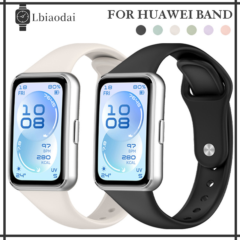 สายรัดกีฬาซิลิโคนอ่อน for Huawei Band 11/ 11 Pro 10 9 8 NFC สายพานยางสายรัดข้อมือปรับได้อุปกรณ์เสริมสายรัดข้อมือ