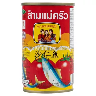 สามแม่ครัวปลาซาร์ดีนในซอสมะเขือเทศฝาดึง 155กรัม 3 Lady Cooks Sardine Sauce155G [หมายเลขบาร์โค้ด 8850153333058 ]