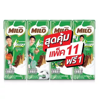 ไมโลนมยูเอชทีรสช็อกโกแลตมอลต์ 165มล. แพค 12 Milo UHT Milk Chocolate Malt 165ml. Pack 12 [หมายเลขบาร์โค้ด 8850125008236 ]