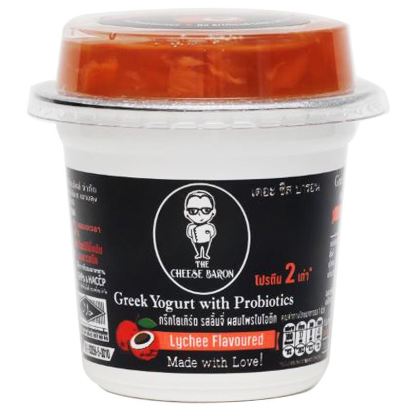 [8859601300512] The Cheese Baron Greek Yogurt Lychee 100 เดอะ ชีส บารอน กรีนโยเกิร์ต รสลิ้นจี่
