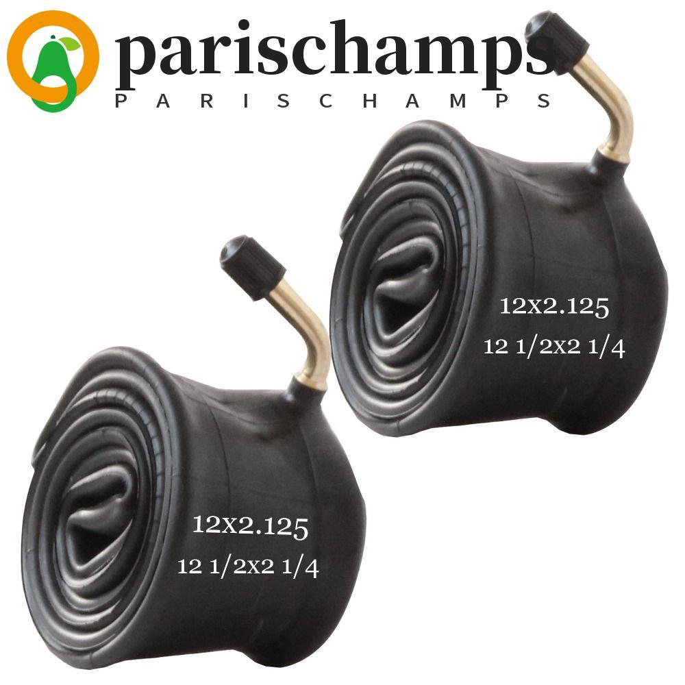 PARISCHAMPS ยางใน 12 นิ้ว วาล์วงอ หนา 12x2.125 ยางใน ยางในสกู๊ตเตอร์ อัพเกรดใหม่ 12x2.125 บิวทิลสีดํา สกู๊ตเตอร์ไฟฟ้า