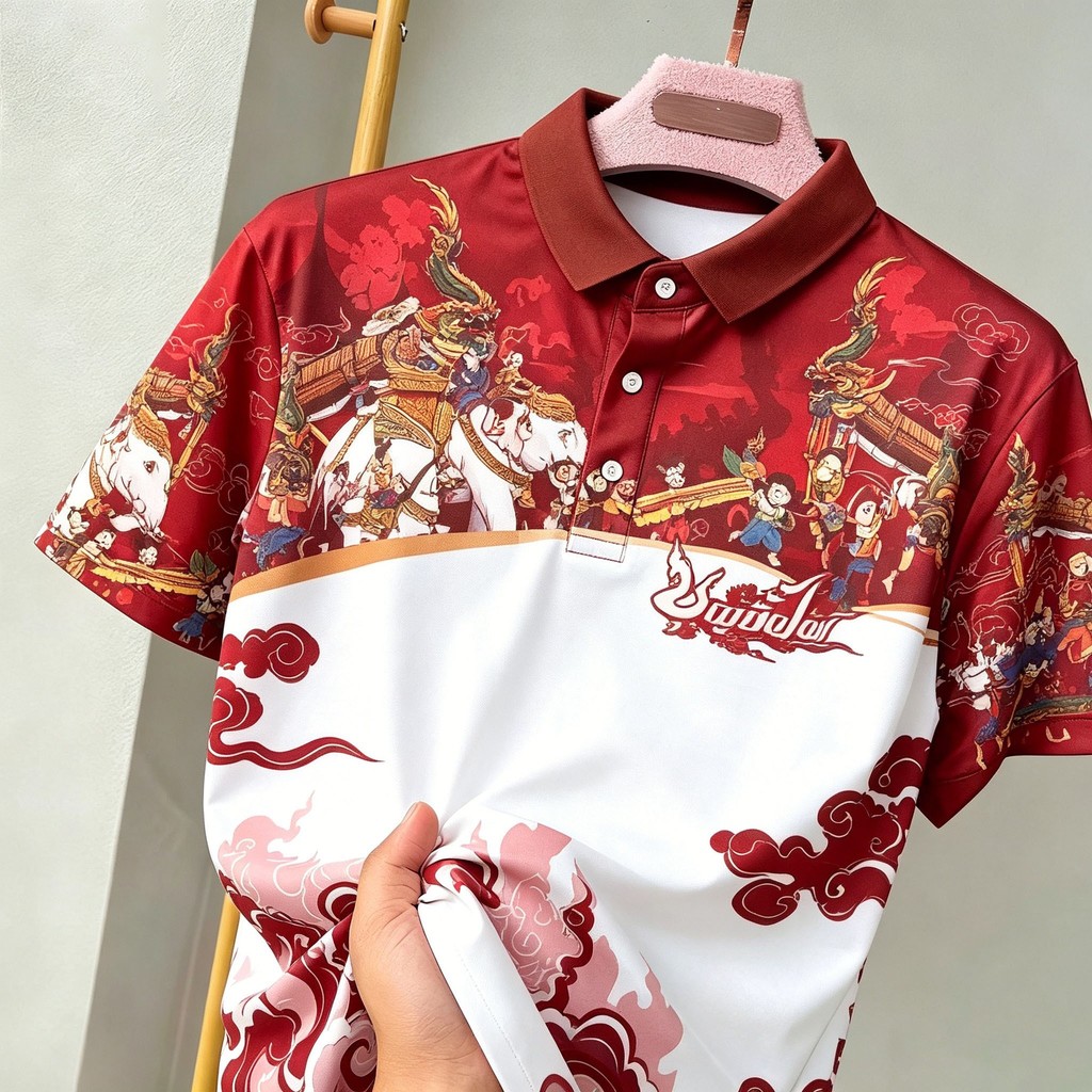 เสื้อโปโล Boonbangfai Prolo Mens Boonbangfai แขนสั้น 2569 เหมาะสําหรับสภาพอากาศฝนตก กิจกรรมเท่ แฟชั่น นุ่ม สวมใส่สบาย แห้งเร็ว Men Rocket Festtiva