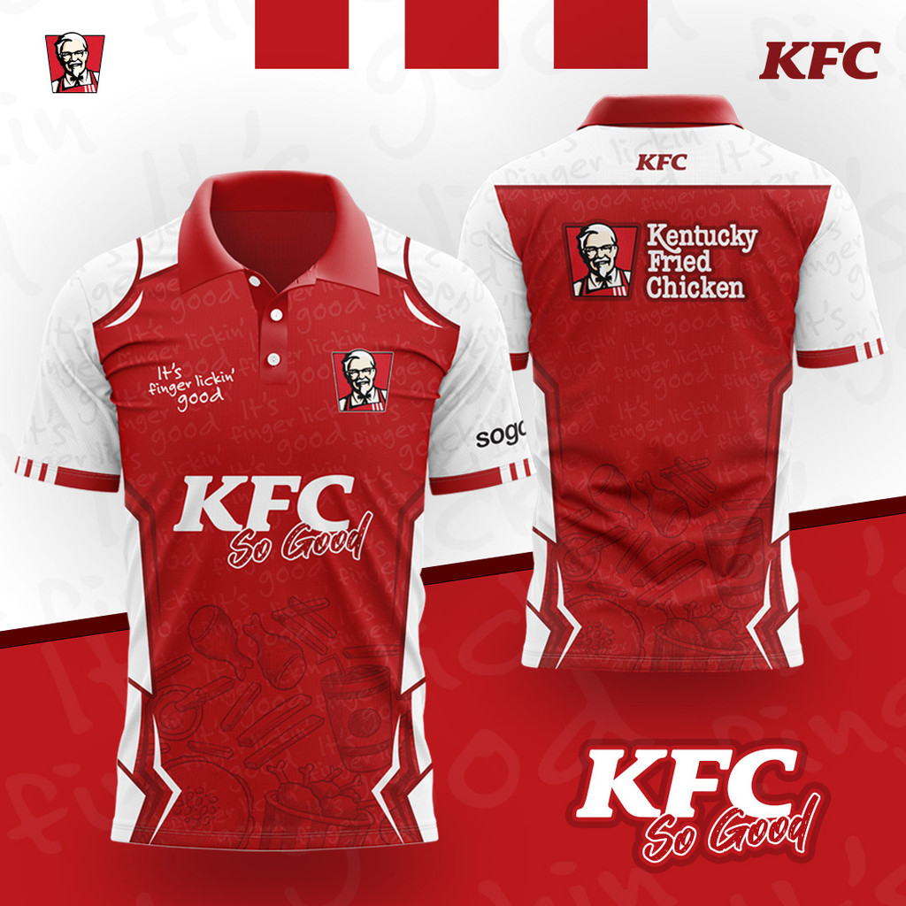 Kfc เสื้อยืดระเหิดเสื้อไมโครไฟเบอร์