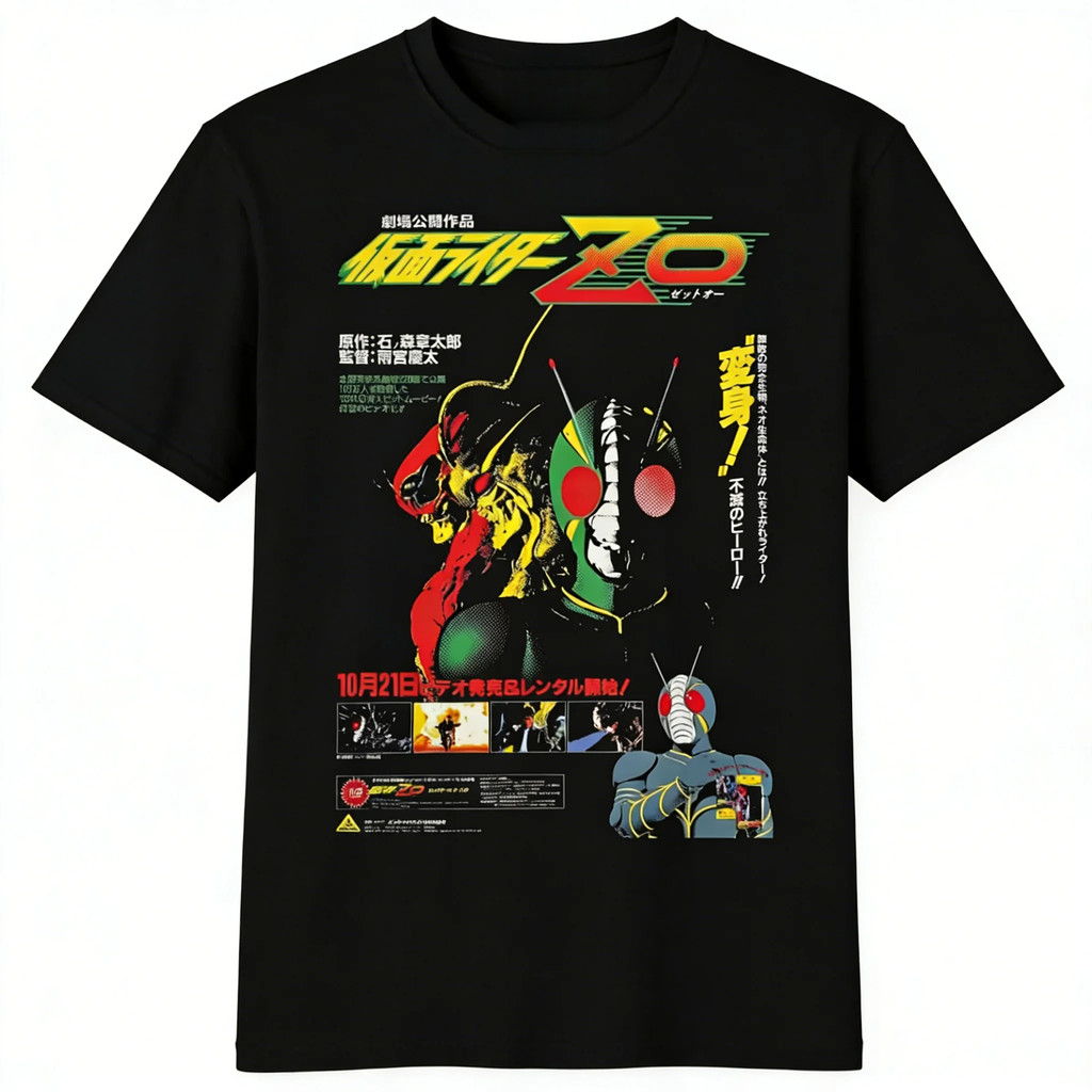 เสื้อยืดคาเมนไรเดอร์ ZO แบบยูนิเซ็กส์ พิมพ์ลายโปสเตอร์ภาพยนตร์ เหมาะสำหรับใส่ไปโรงเรียนและงานอนิเมะ