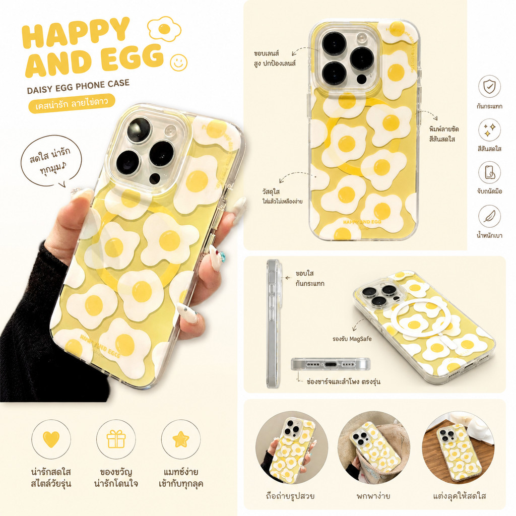 เคสแม่เหล็ก (ไม่แถมกิ๊บต็อก) เคสสําหรับไอโฟน เคสชาร์ได้ สำหรับ IPhone 17Promax 17Air 16 16Pro 11 12 13 14 15 #072444