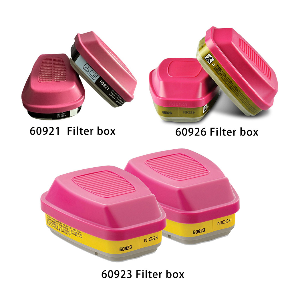 60926 60923 60921 Multi-Gas/Vapor Filter หน้ากากป้องกันแก๊สพิษกล่องกรองอุปกรณ์เสริม P100 ป้องกันสําหรับ Vapors อินทรีย์