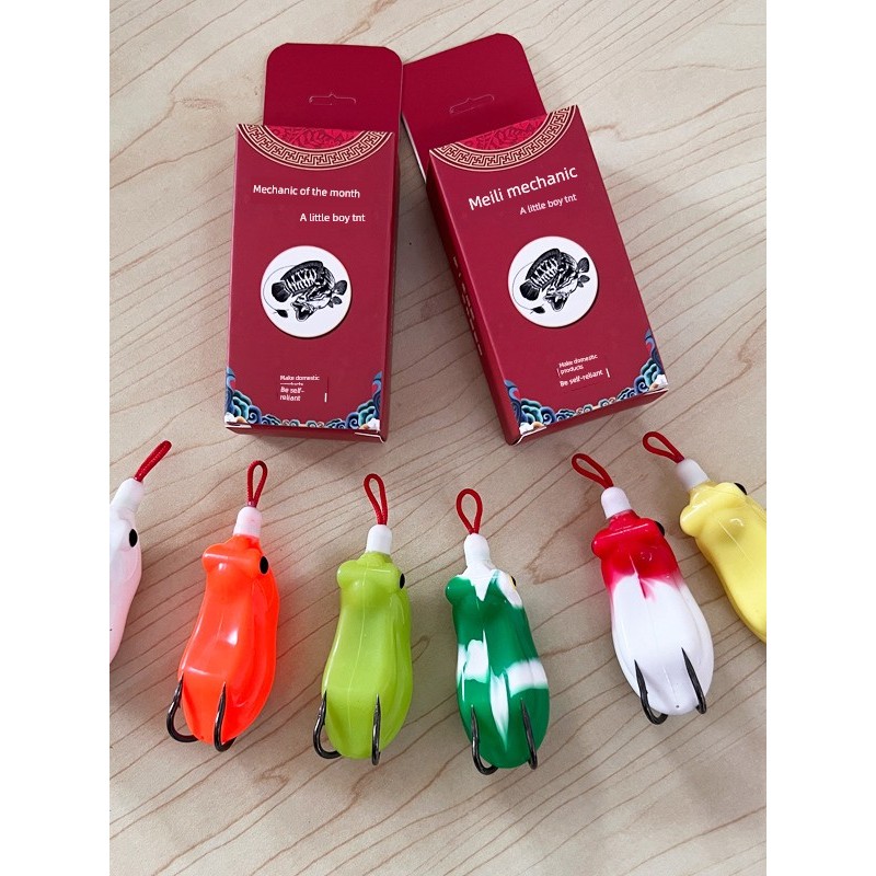 soft frog set box Meito Meito Mechanic Thunder Frog ดัดแปลงกบ Blackening พิเศษราคาถูกทนทาน Lure ดัดแ