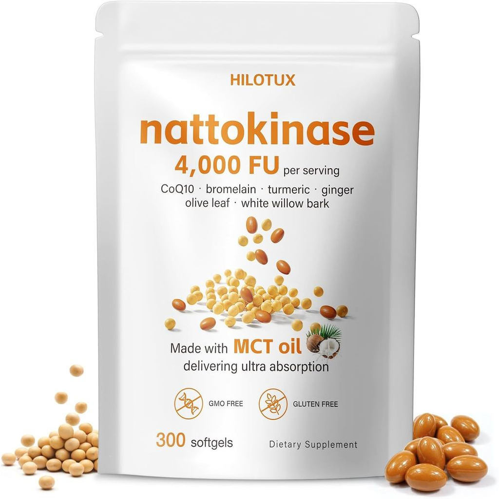 คอลลาเจน น้ํามันปลา โปรไบโอติก Nattokinase 4,000FU 7 รวม 1 สูตร บรรจุ Coenzyme Q10, Proteaseสับปะรด,