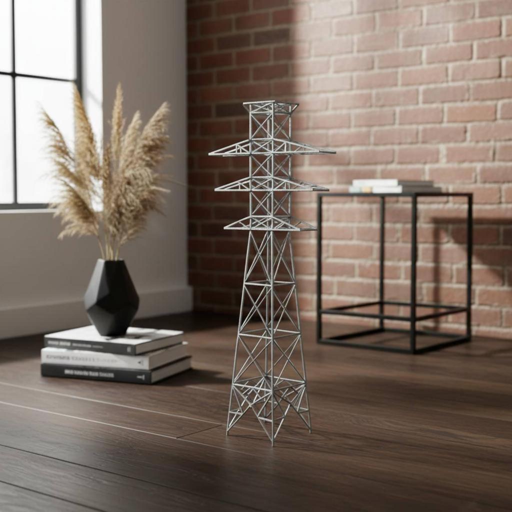 [arutoxalc] Electric Pylon Model การออกแบบที่สมจริงไฟฟ้า Pylon Miniature Steel Framework Pylon สําหร